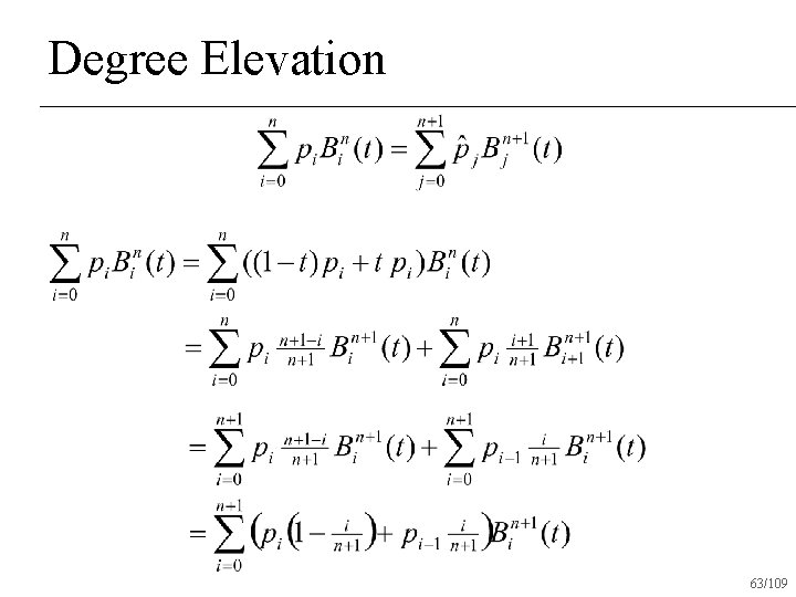Degree Elevation 63/109 