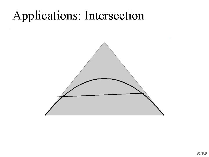 Applications: Intersection 96/109 