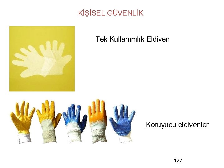 KİŞİSEL GÜVENLİK Tek Kullanımlık Eldiven Koruyucu eldivenler 122 