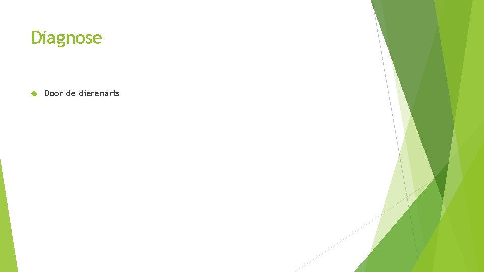Diagnose Door de dierenarts 