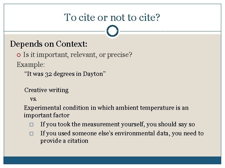 To cite or not to cite? Depends on Context: Is it important, relevant, or