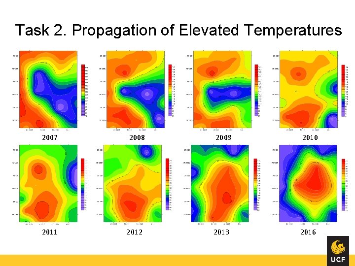 Task 2. Propagation of Elevated Temperatures 2007 2011 2008 2012 2009 2010 2013 2016
