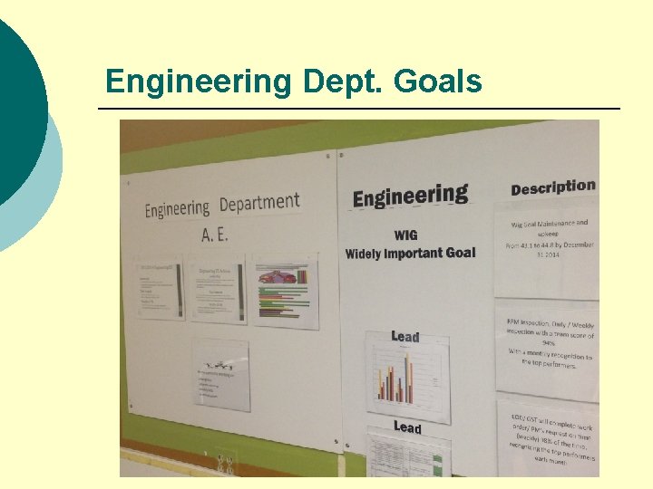 Engineering Dept. Goals 