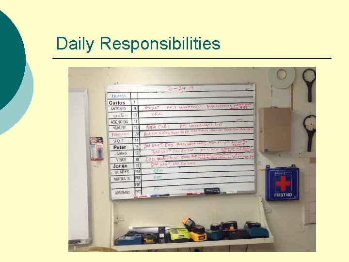 Daily Responsibilities 