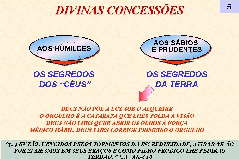 DIVINAS CONCESSÕES AOS HUMILDES AOS SÁBIOS E PRUDENTES OS SEGREDOS “CÉUS” OS SEGREDOS DA