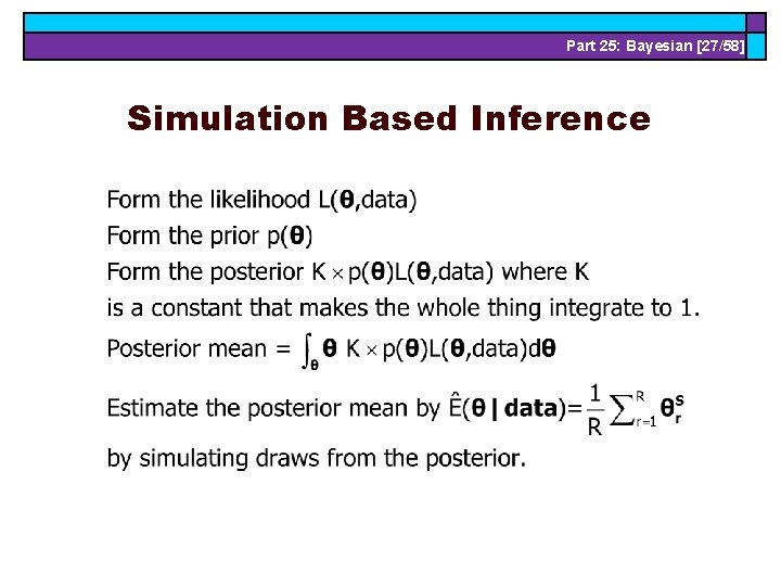 Part 25: Bayesian [27/58] Simulation Based Inference 