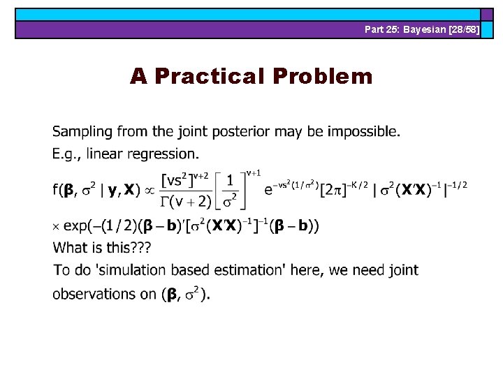 Part 25: Bayesian [28/58] A Practical Problem 