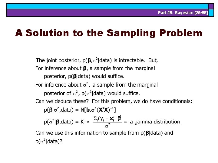Part 25: Bayesian [29/58] A Solution to the Sampling Problem 