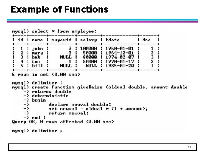 Example of Functions 23 