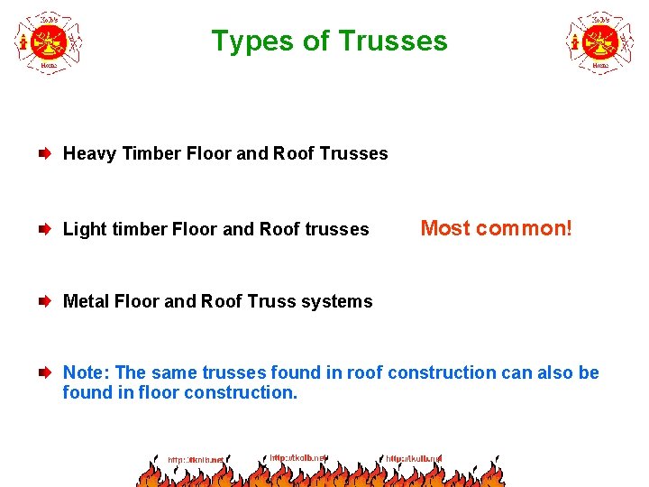 Types of Trusses Heavy Timber Floor and Roof Trusses Light timber Floor and Roof