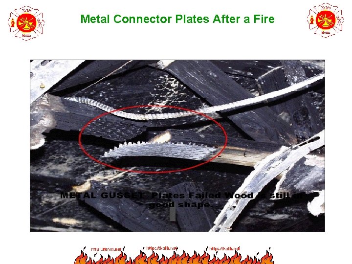 Metal Connector Plates After a Fire 