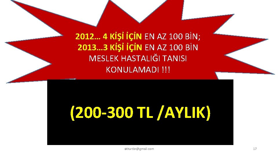 2012… 4 KİŞİ İÇİN EN AZ 100 BİN; 2013… 3 KİŞİ İÇİN EN AZ