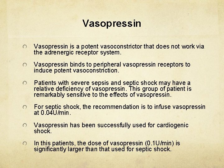 Vasopressin is a potent vasoconstrictor that does not work via the adrenergic receptor system.