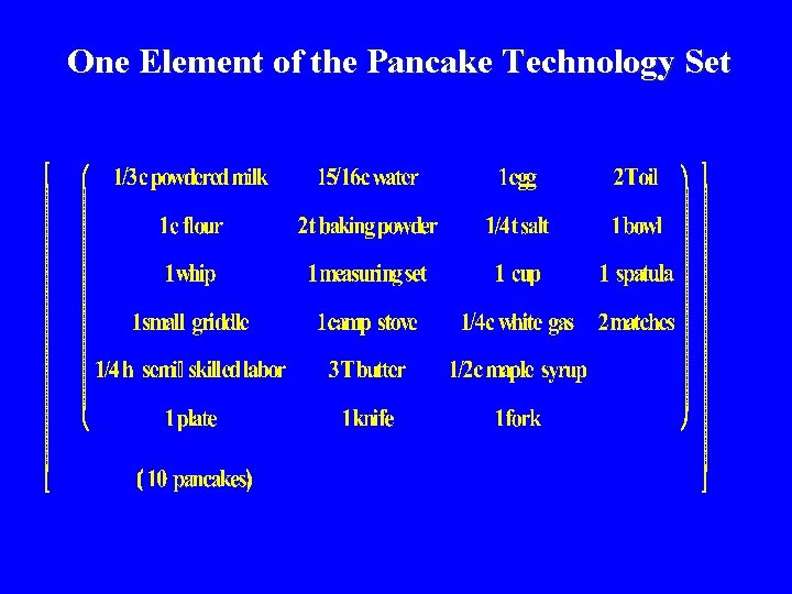 One Element of the Pancake Technology Set 