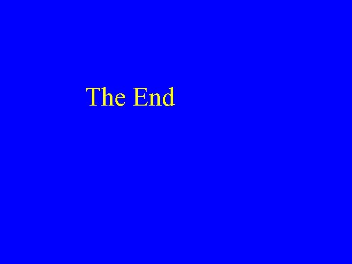 The End 