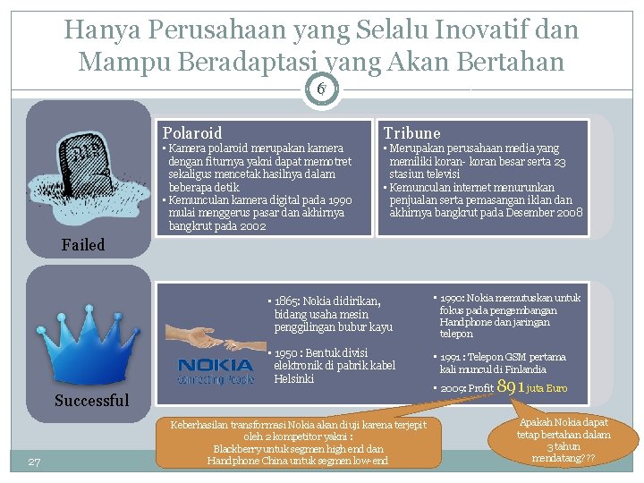 Hanya Perusahaan yang Selalu Inovatif dan Mampu Beradaptasi yang Akan Bertahan 67 Polaroid Tribune