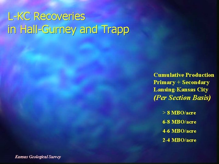 L-KC Recoveries in Hall-Gurney and Trapp Cumulative Production Primary + Secondary Lansing-Kansas City (Per