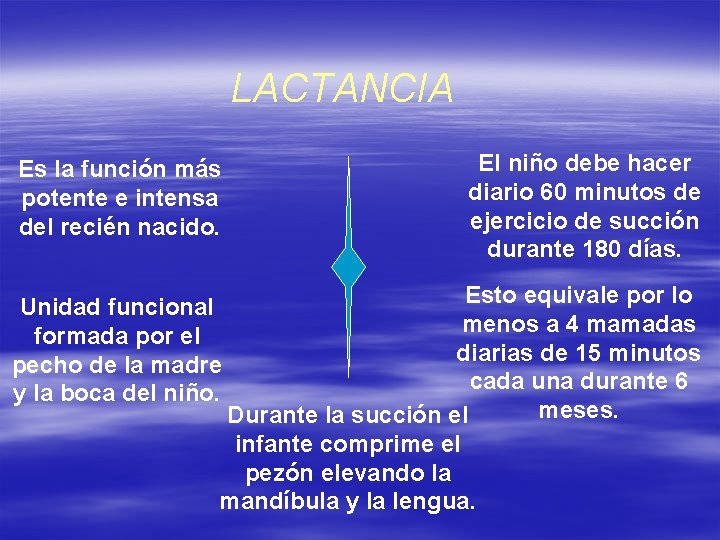 LACTANCIA Es la función más potente e intensa del recién nacido. El niño debe