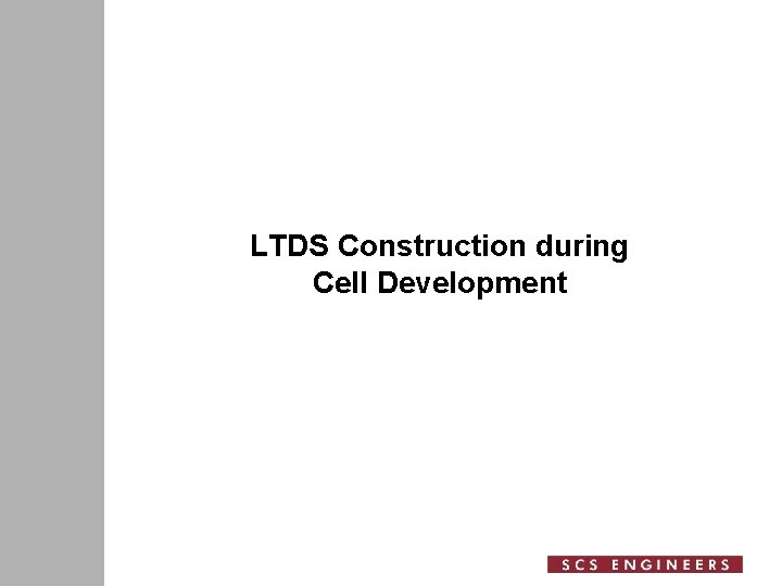 LTDS Construction during Cell Development 