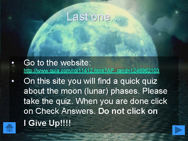 Last one… • Go to the website: http: //www. quia. com/rd/11412. html? AP_rand=1246962103 •