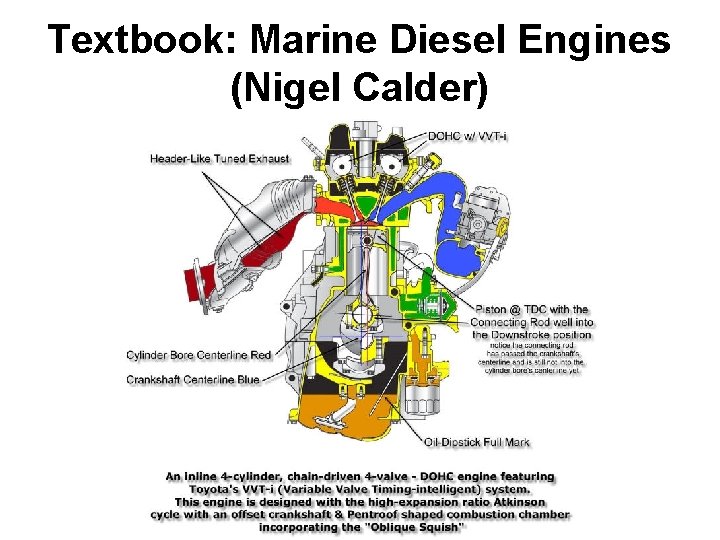 Textbook: Marine Diesel Engines (Nigel Calder) 