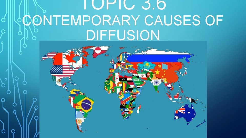 TOPIC 3. 6 CONTEMPORARY CAUSES OF DIFFUSION 