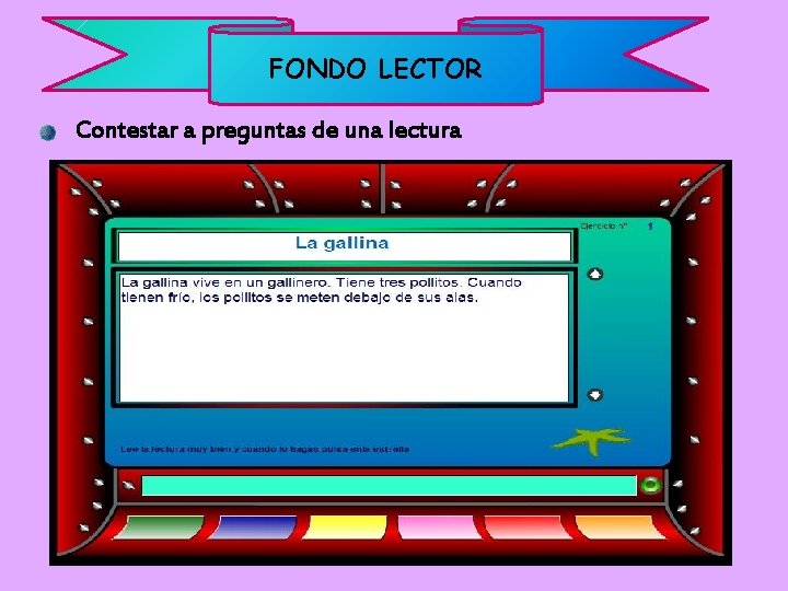 FONDO LECTOR Contestar a preguntas de una lectura 