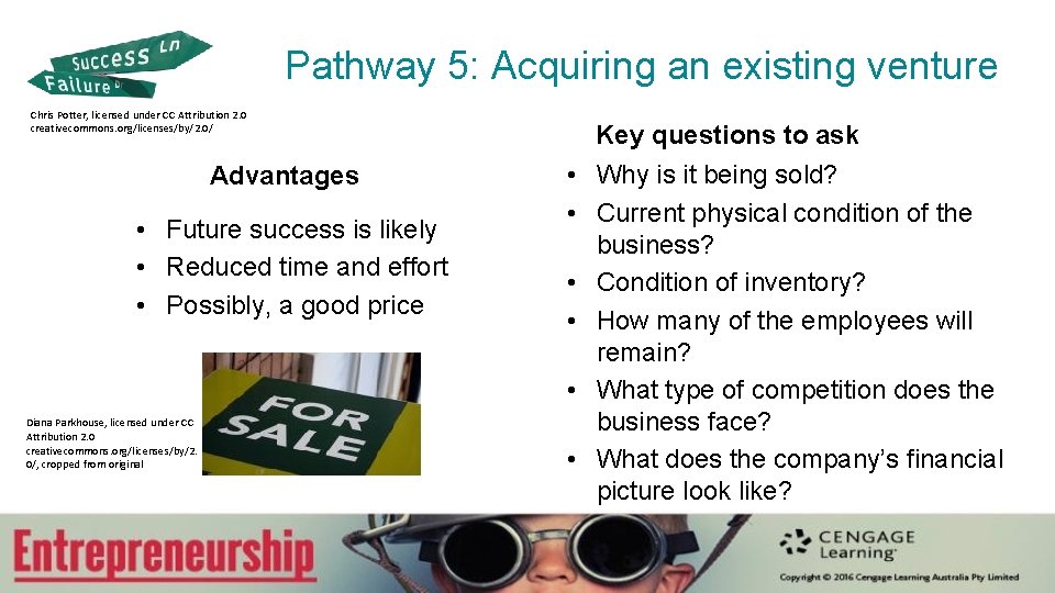 Pathway 5: Acquiring an existing venture Chris Potter, licensed under CC Attribution 2. 0