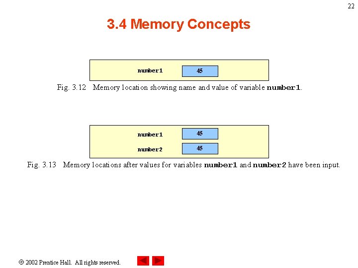 22 3. 4 Memory Concepts number 1 45 Fig. 3. 12 Memory location showing