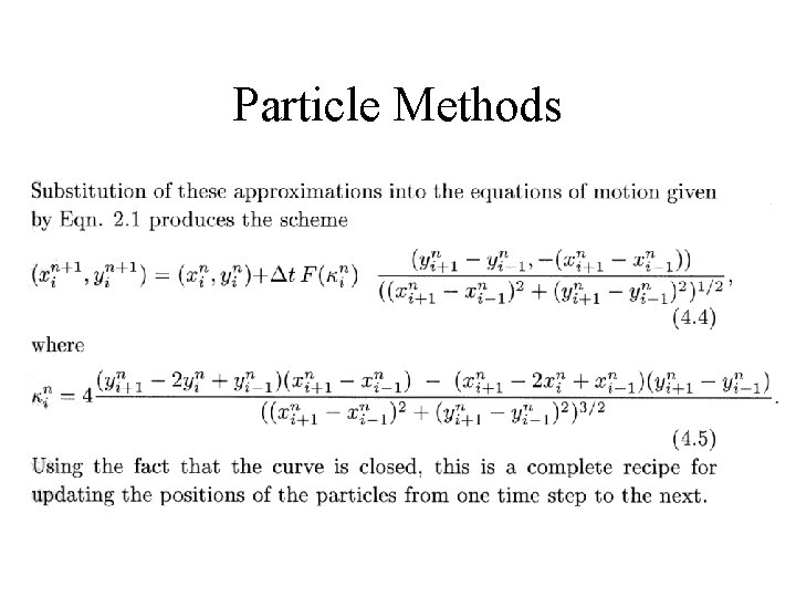 Particle Methods 