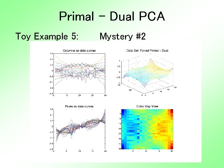 Primal - Dual PCA Toy Example 5: Mystery #2 