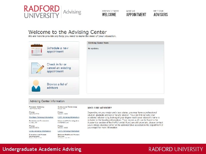 Undergraduate Academic Advising 