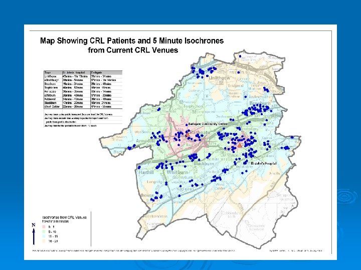 Public transport travel times from WL towns to CRL venues 