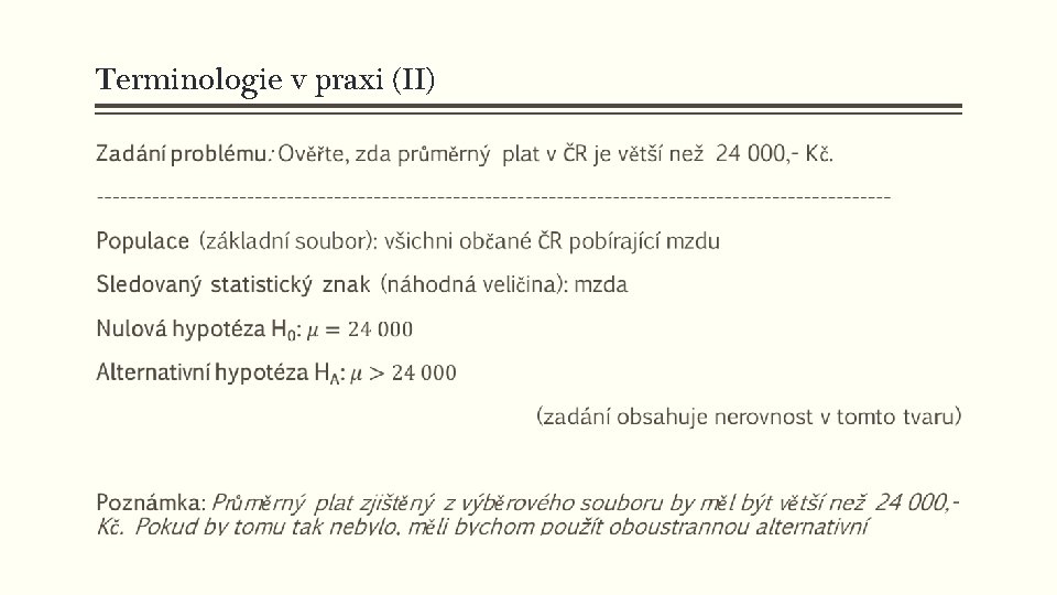 Terminologie v praxi (II) § 