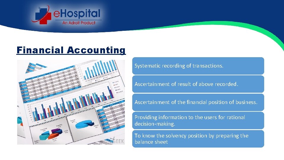 Financial Accounting Systematic recording of transactions. Ascertainment of result of above recorded. Ascertainment of