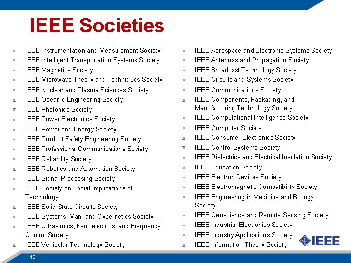 IEEE Societies IEEE Instrumentation and Measurement Society IEEE Aerospace and Electronic Systems Society IEEE