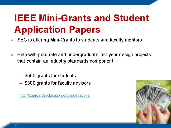 IEEE Mini-Grants and Student Application Papers SEC is offering Mini-Grants to students and faculty
