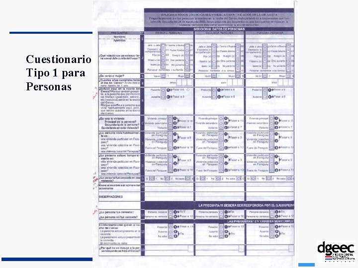 Cuestionario Tipo 1 para Personas 