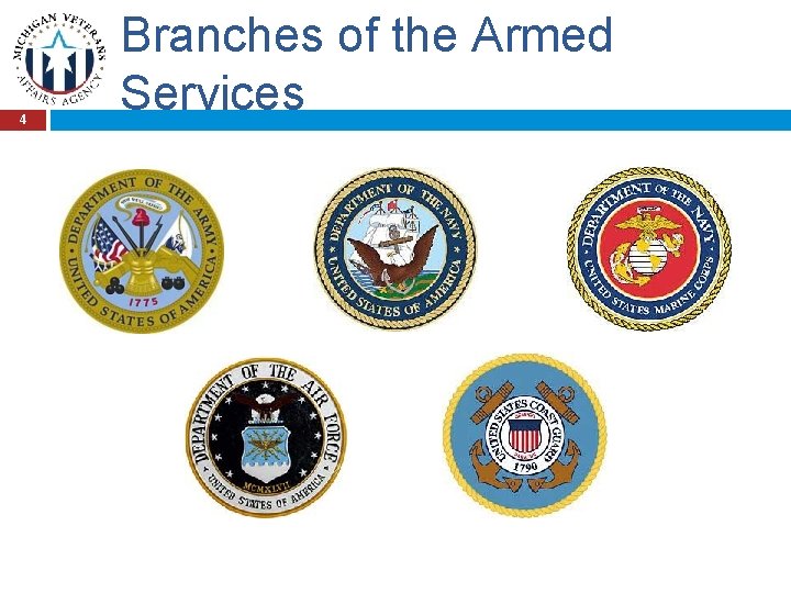 4 Branches of the Armed Services 