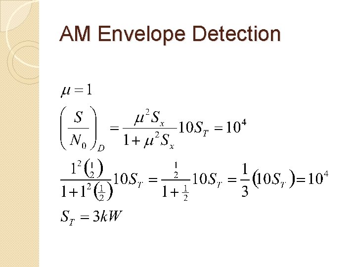 AM Envelope Detection 