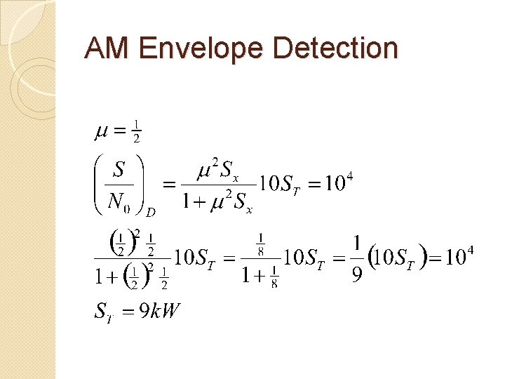 AM Envelope Detection 