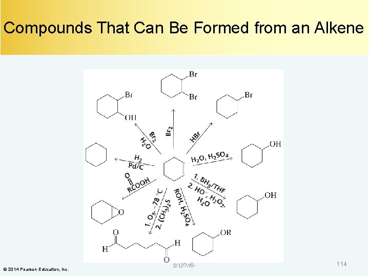 Compounds That Can Be Formed from an Alkene © 2014 Pearson Education, Inc. אלקנים