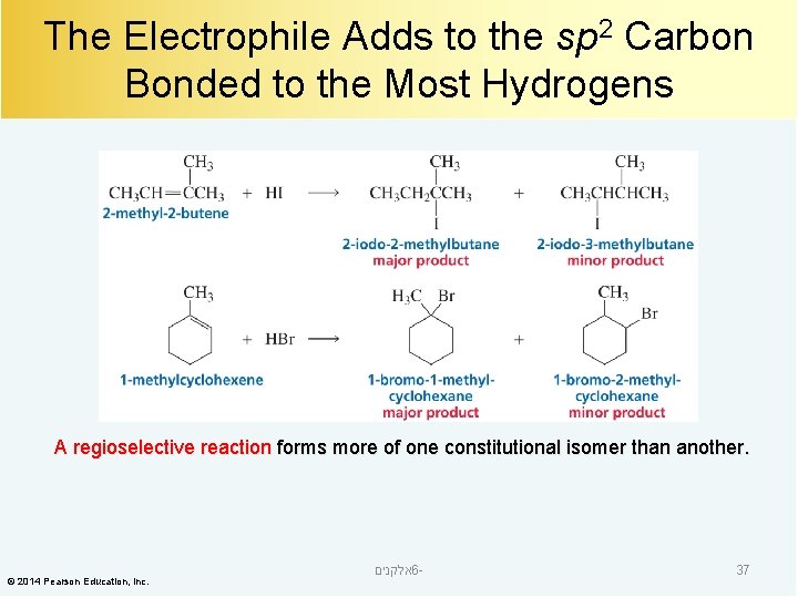 The Electrophile Adds to the sp 2 Carbon Bonded to the Most Hydrogens A