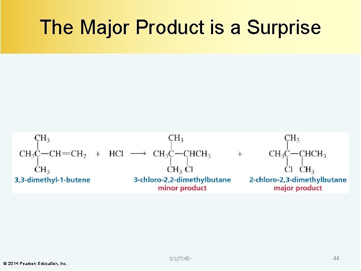 The Major Product is a Surprise © 2014 Pearson Education, Inc. אלקנים 6 -