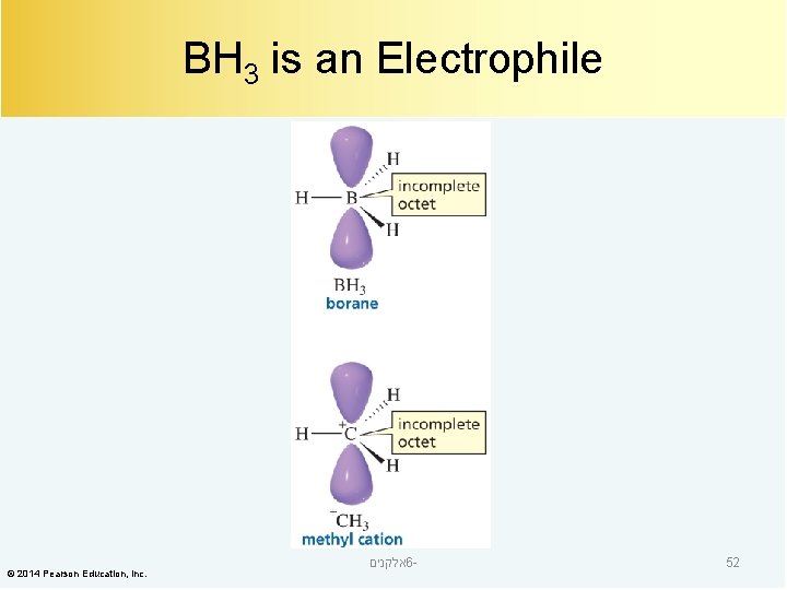 BH 3 is an Electrophile © 2014 Pearson Education, Inc. אלקנים 6 - 52