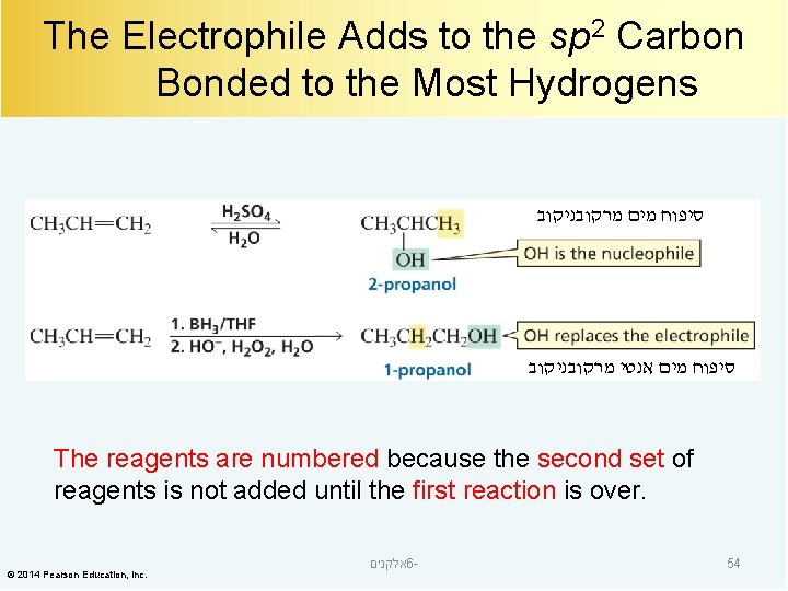 The Electrophile Adds to the sp 2 Carbon Bonded to the Most Hydrogens סיפוח
