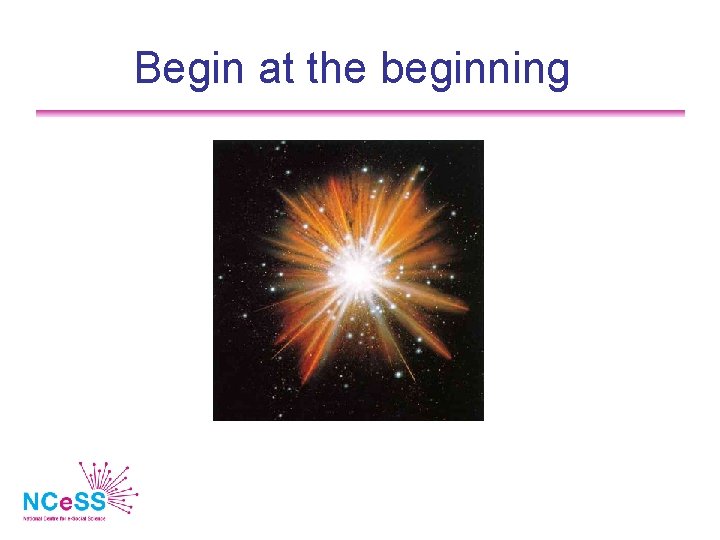 Begin at the beginning 