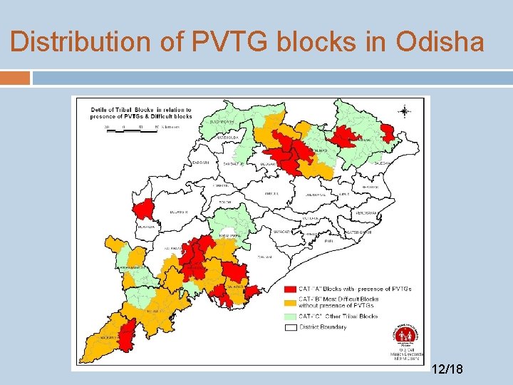 Distribution of PVTG blocks in Odisha 12/18 