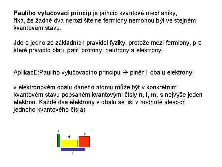 Pauliho vylučovací princip je princip kvantové mechaniky, říká, že žádné dva nerozlišitelné fermiony nemohou