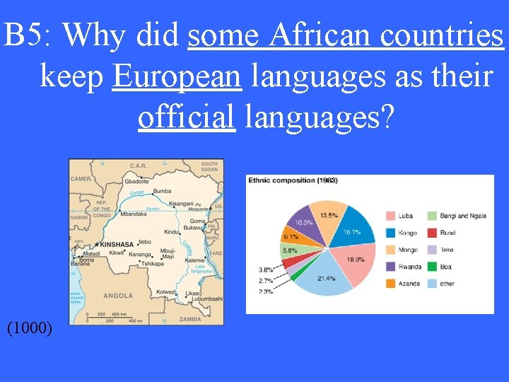B 5: Why did some African countries keep European languages as their official languages?